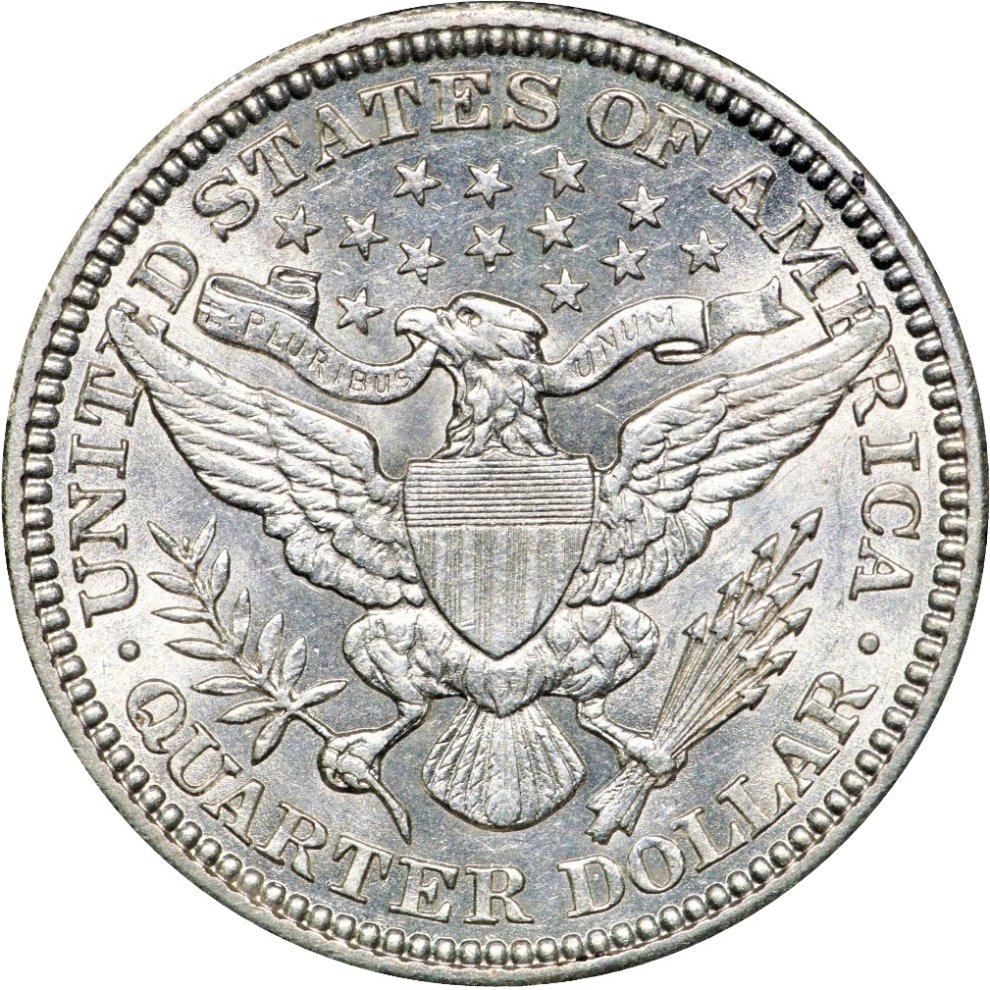 1909-Liberty-Head-Barber-Quarter-#2